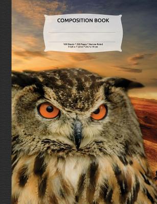 Download Wise Owl Sunset Composition Notebook, Narrow Ruled: 100 Sheets / 200 Pages, 9-3/4 X 7-1/2 - NOT A BOOK file in ePub
