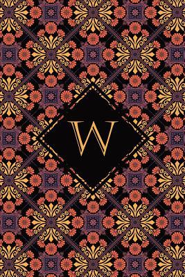Read online W: Monogrammed Blank Lined Journal: Beautiful and Classic: Ornate Pink and Purple Pattern Design - Vintage Lettering Stationery | PDF