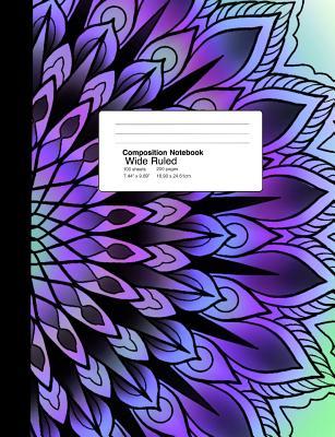 Read online Composition Notebook Wide Ruled 7.44 X 9.59 Inches 100 Sheets / 200 Pages: Plum Purple Ombre Mandala - Mindhandstudios | PDF